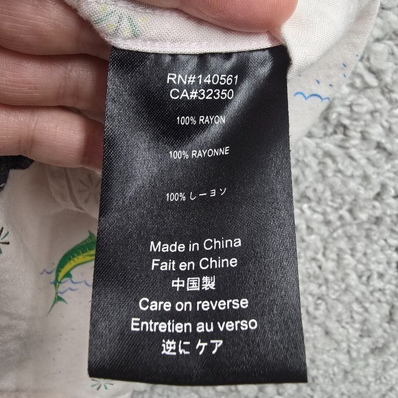 Roark‎ Revival Jamaica Shirt Men M Pink Tropical Short Sleeve Button Up Vacation - Picture 6 of 10